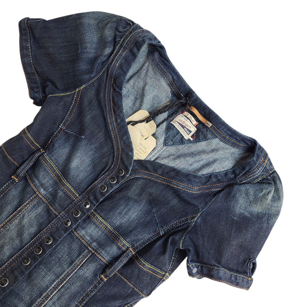 Tommy Hilfiger Denim Dress Dark Blue Uk Women's Size XS