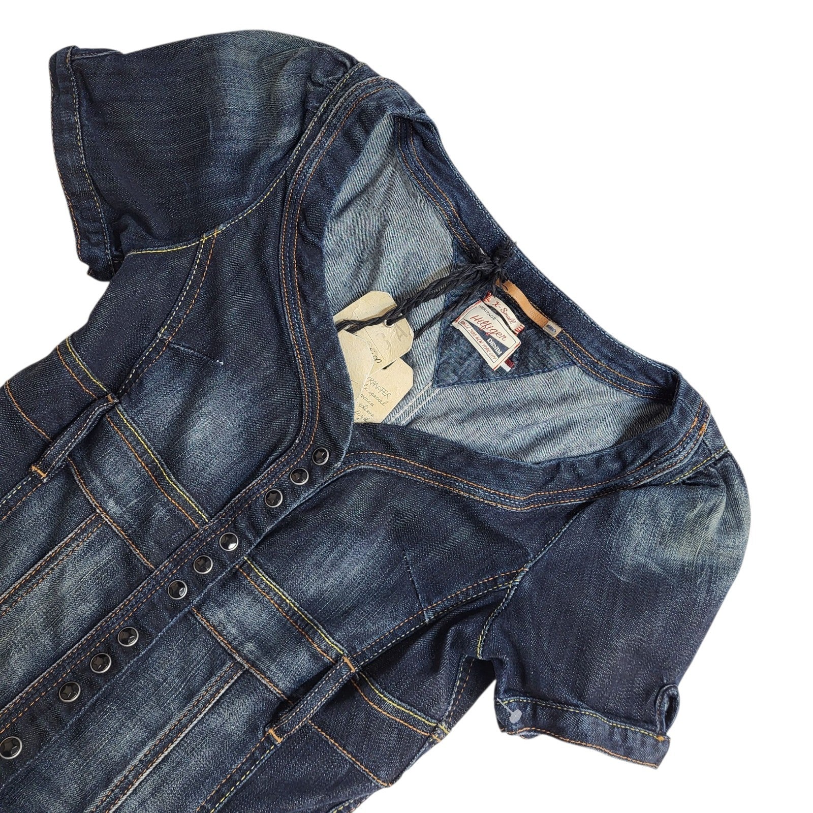 Tommy Hilfiger Denim Dress Dark Blue Uk Women's Size XS