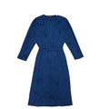 Cotym 80s Vintage Blue V-Neck Party Dress Women's 12/14