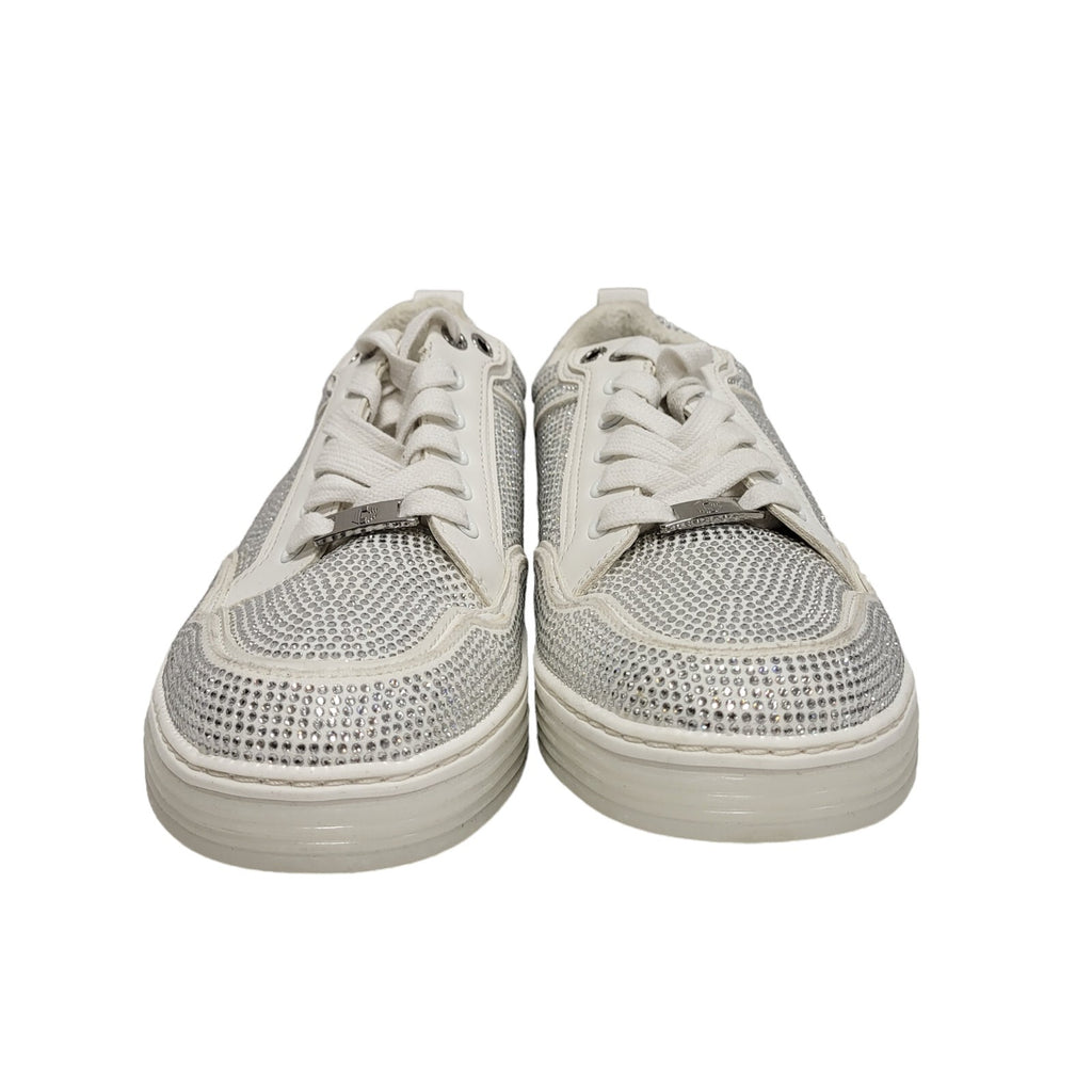 Carvela White Silver Embellished Casual Women's Trainers Uk 7 Eu 40