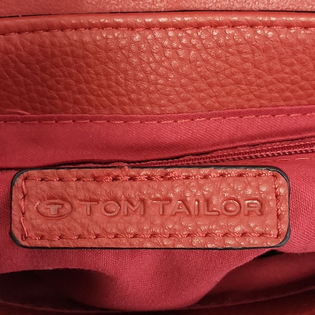 Tom Tailor Red Leather Small Shoulder Bag Uk Women's Size 6.5" x 10"