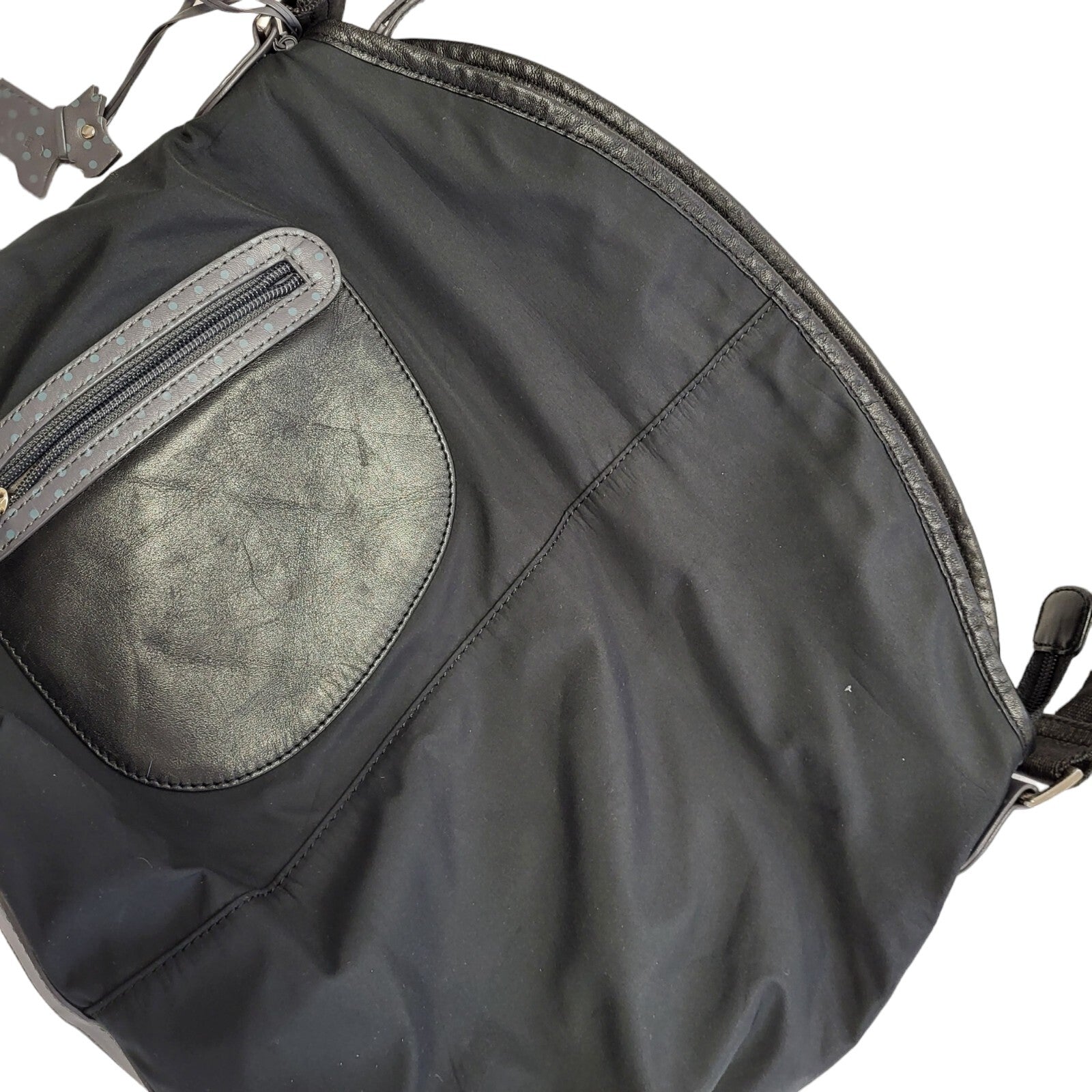 Radley Black Oval Shape Shoulder Bag Women's Size 14" x 13"