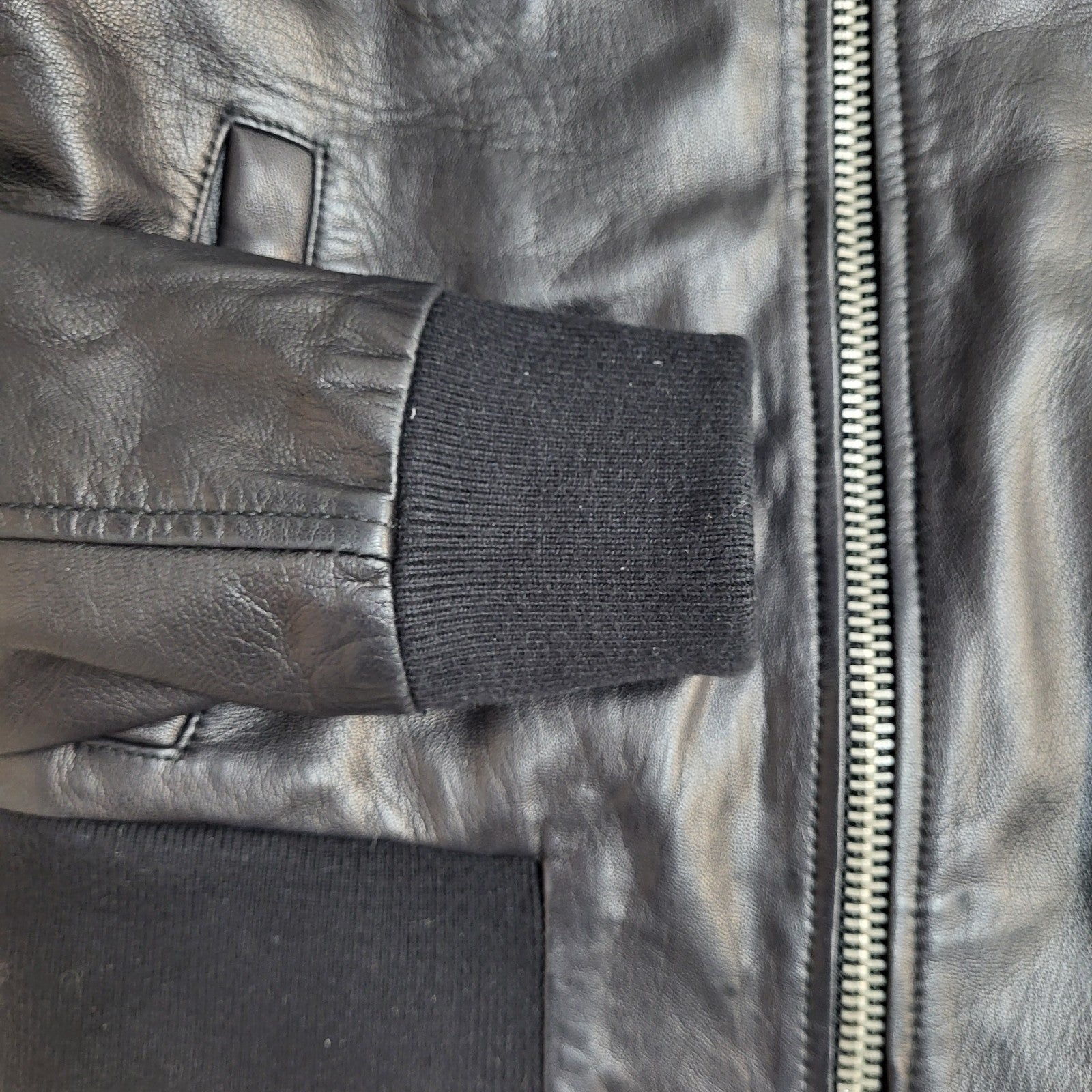Allsaints Jacket Leather Y2k Dark Brown Zipped Uk Women's Size S