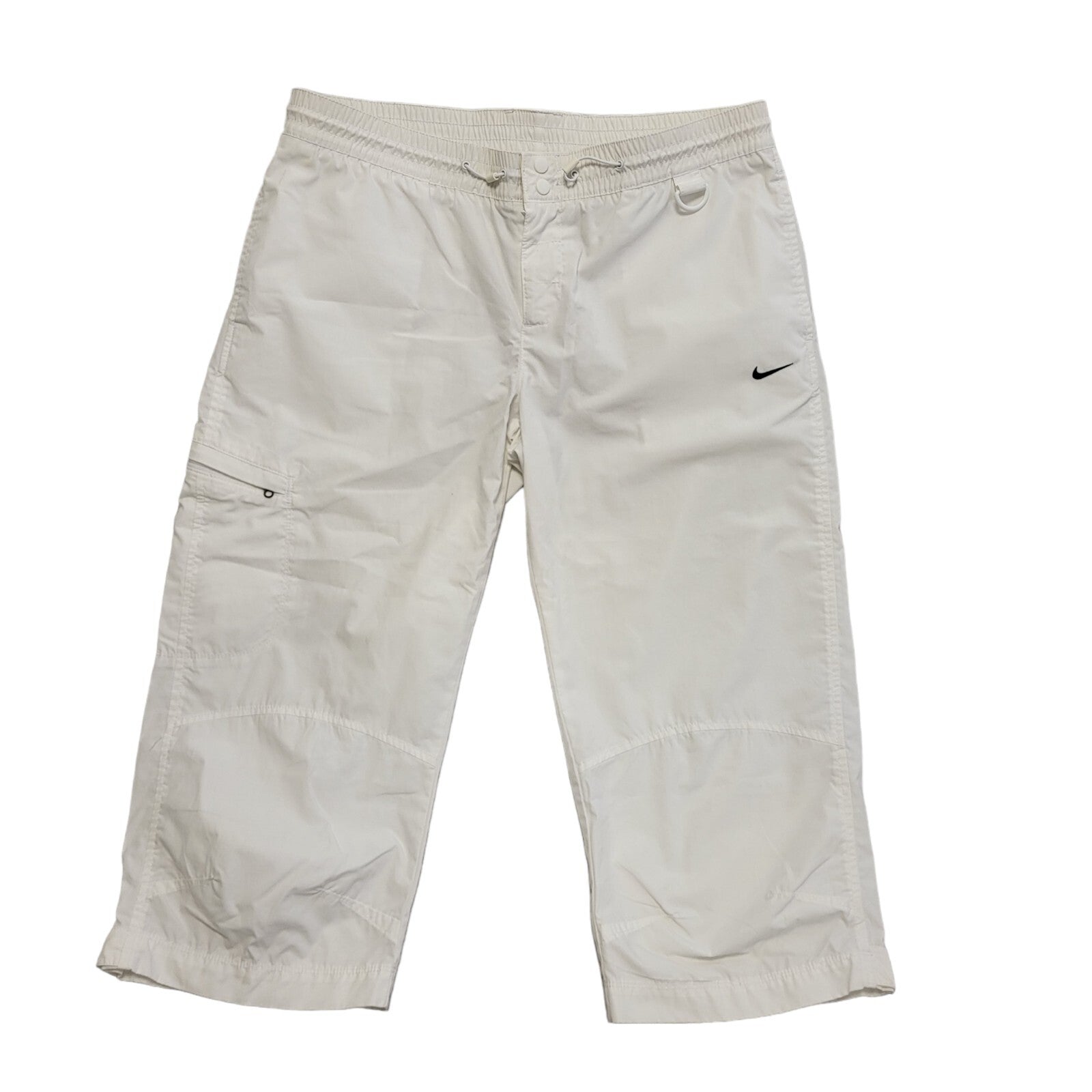 Nike Vintage 90's White Zipped Sport Shorts With Pockets Uk Men's Size M W32 L20