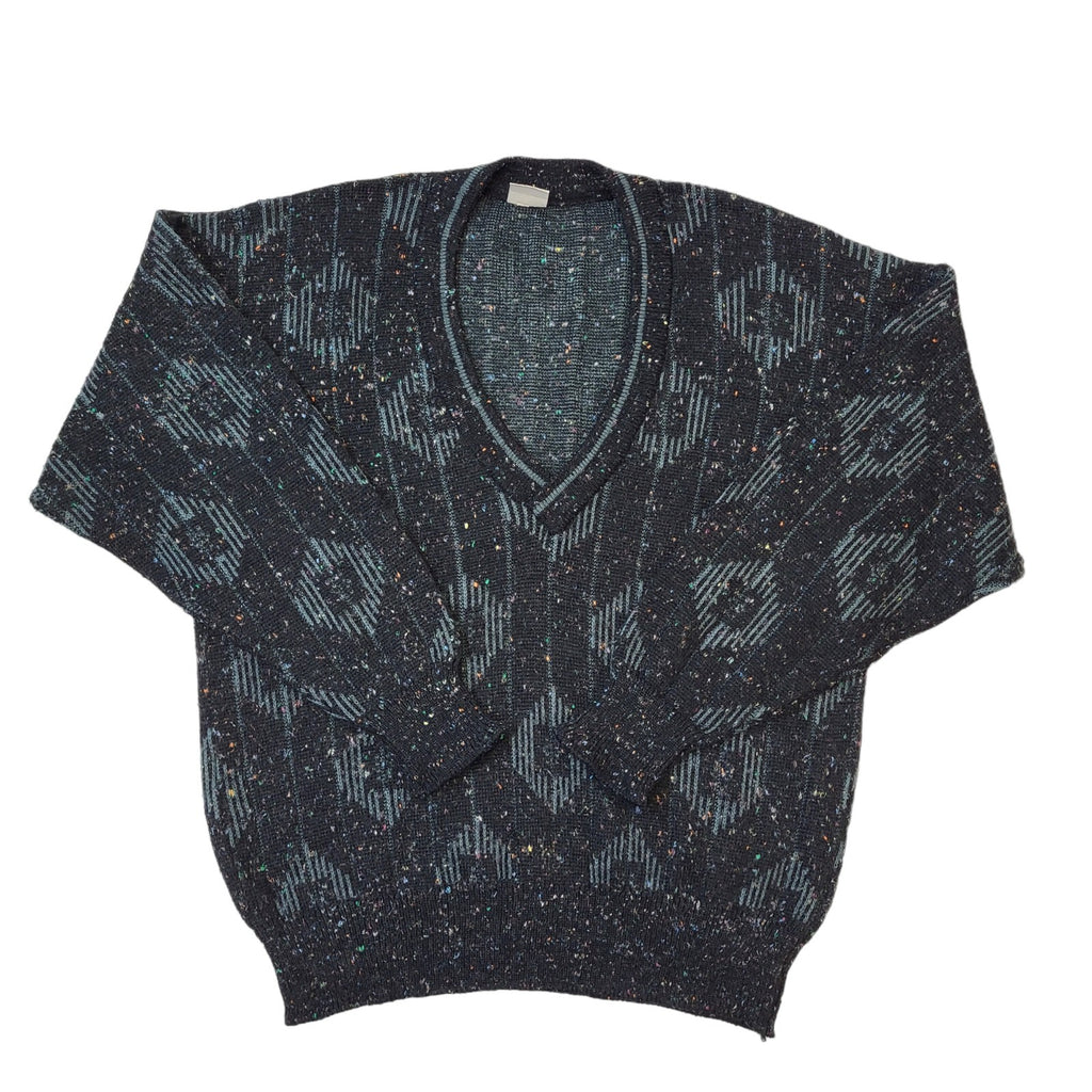 Jufi 80s Vintage V-Neck Jumper Men's Size Large