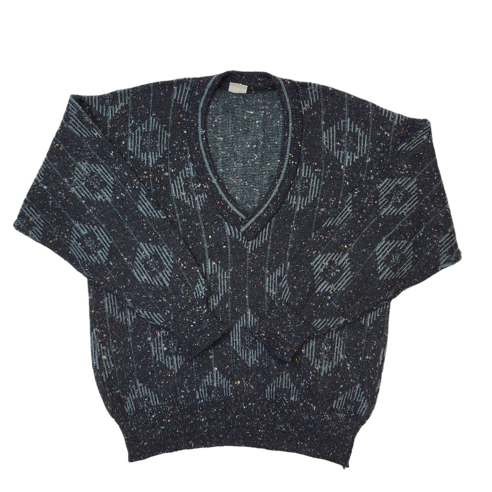 Jufi 80s Vintage V-Neck Jumper Men's Size Large