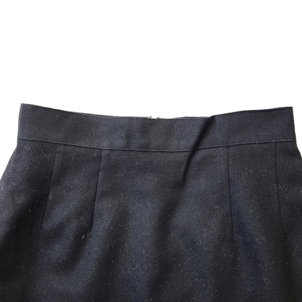 80's Vintage Black High Waisted Mini Skirt Women's Size 12 EU 36 W 28