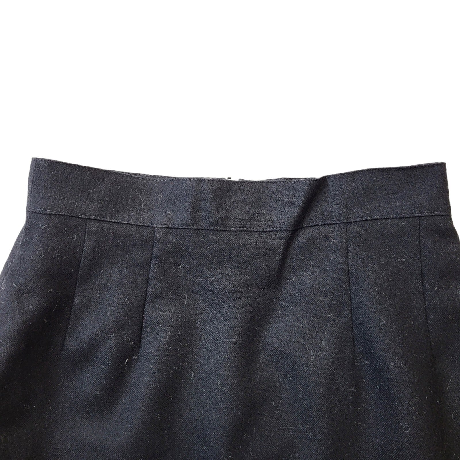 80's Vintage Black High Waisted Mini Skirt Women's Size 12 EU 36 W 28