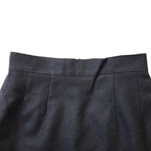 80's Vintage Black High Waisted Mini Skirt Women's Size 12 EU 36 W 28