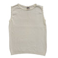 Keynote Vintage 70s White Sleeveless Top Uk Women's Size 12