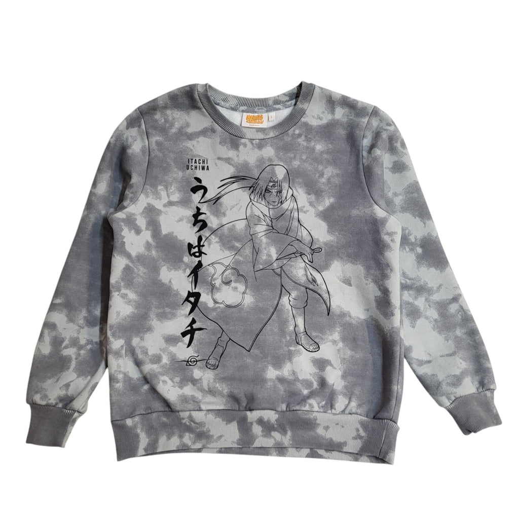 Naruto Grey Long Sleeve Y2k Sweatshirt UK Men's Size S