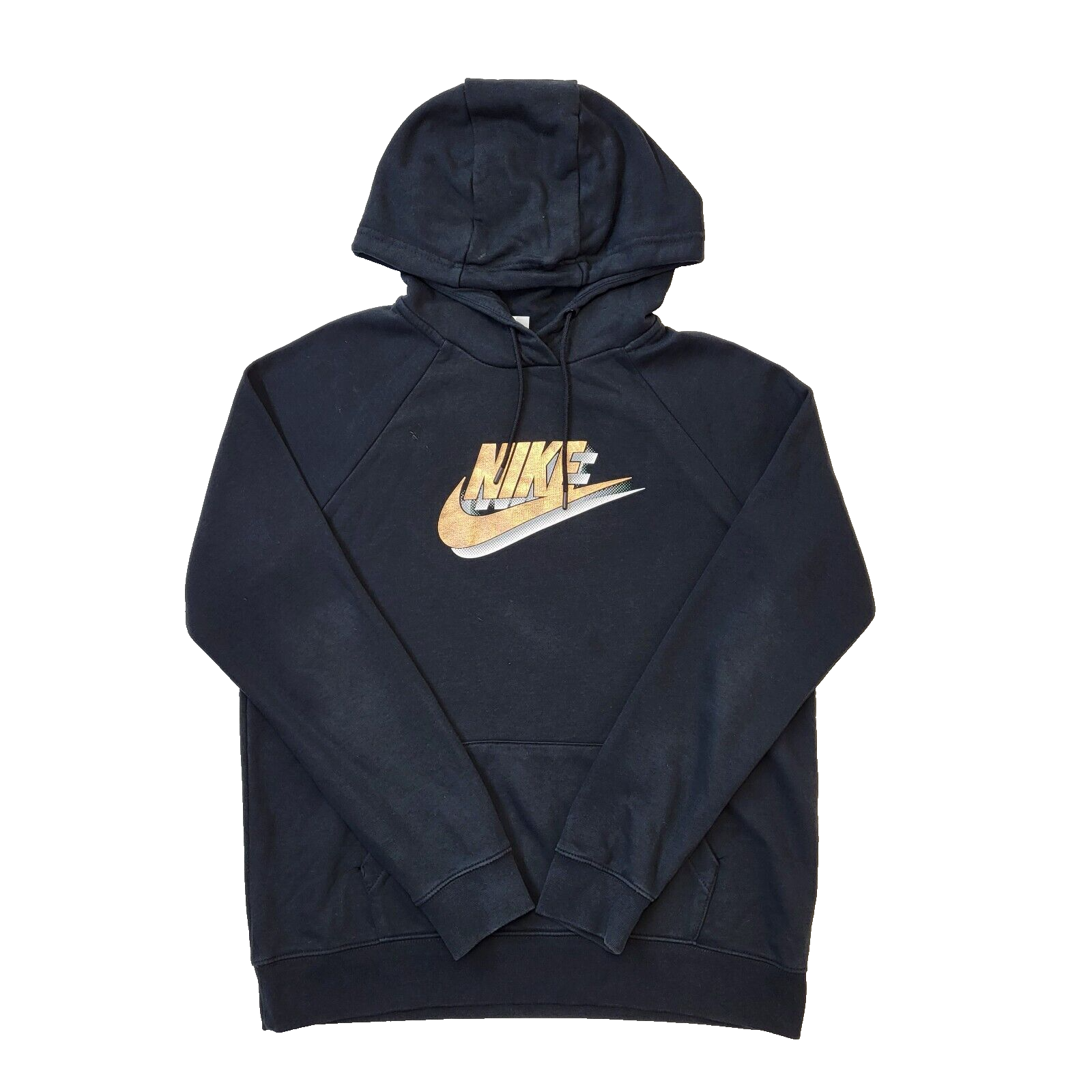 Nike Black Retro Drawstring Hoodie Women's Size Medium