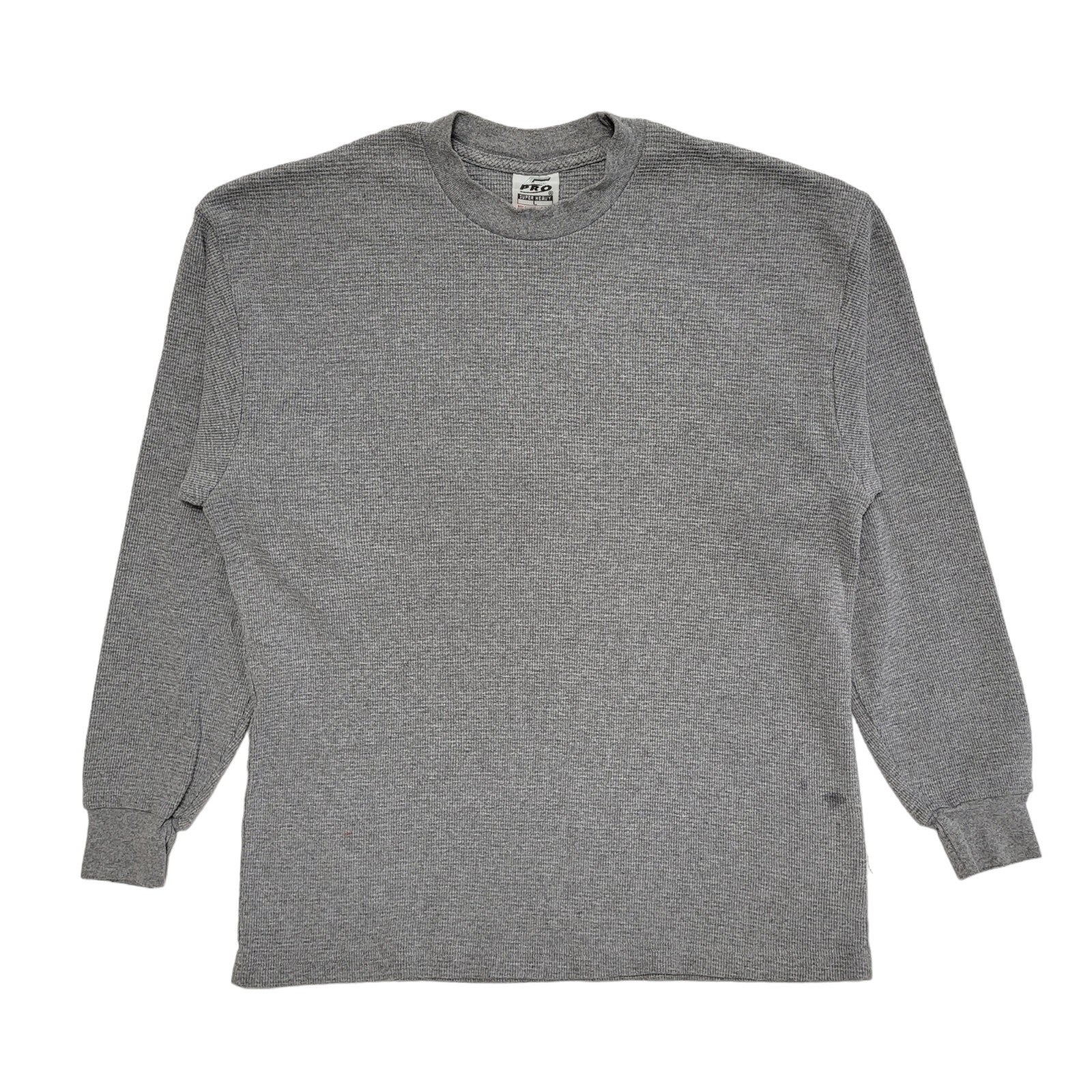 Pro Vintage 90's Grey Super Heavy Long Sleeve Sweatshirt Mens UK Size L