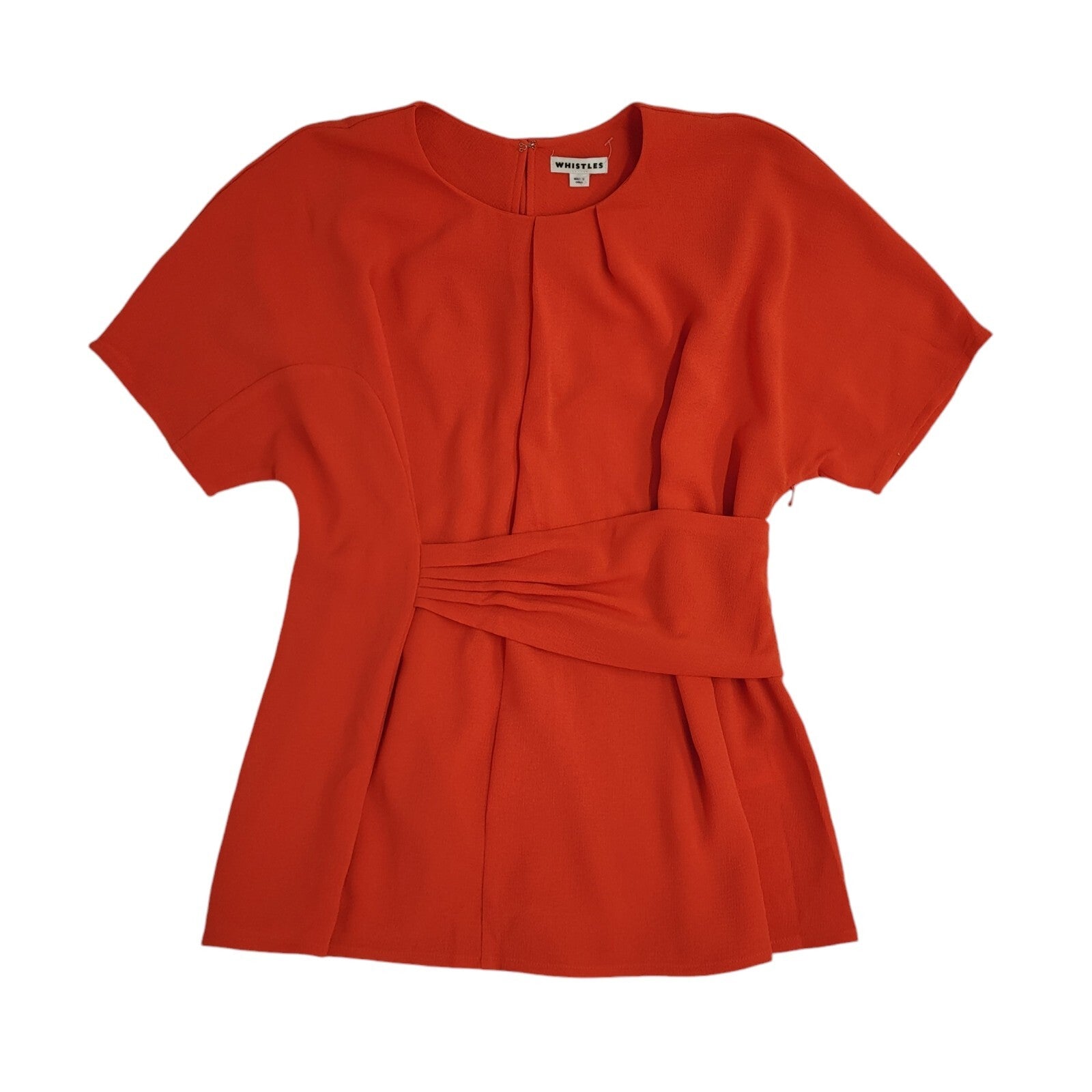 Whistles Vintage Y2K Red Short Sleeve Top UK Women's Size 16