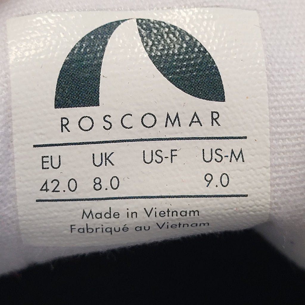 Roscomar White Black Canvas Casual Trainers Men's  Uk Size 8