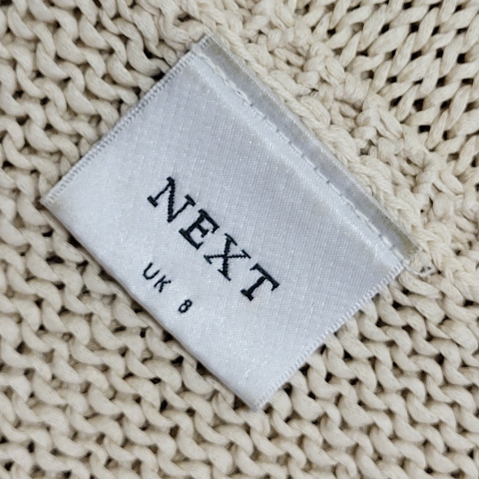 Next Vintage 90's Beige Long Sleeve Jumper UK Womens Size 8