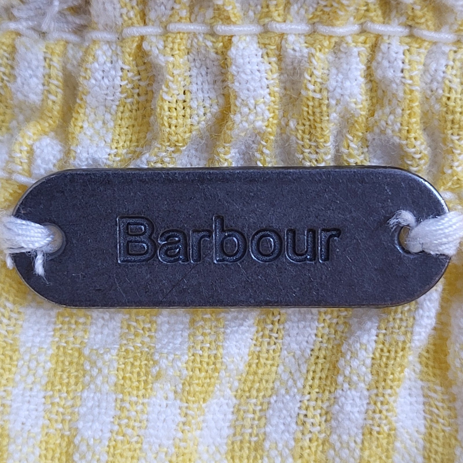 Barbour Abbey Dress Sunshine Yellow A-Line Check Midi Dress Women's Uk 18 BNWT