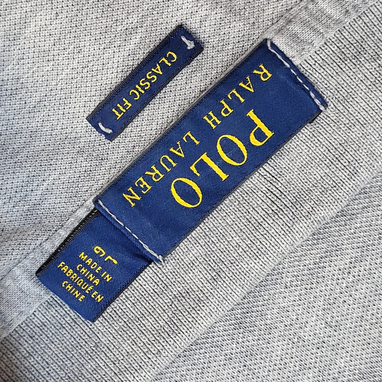 Polo Ralph Lauren Y2K Grey Short Sleeve Polo T- Shirt Men's Size L