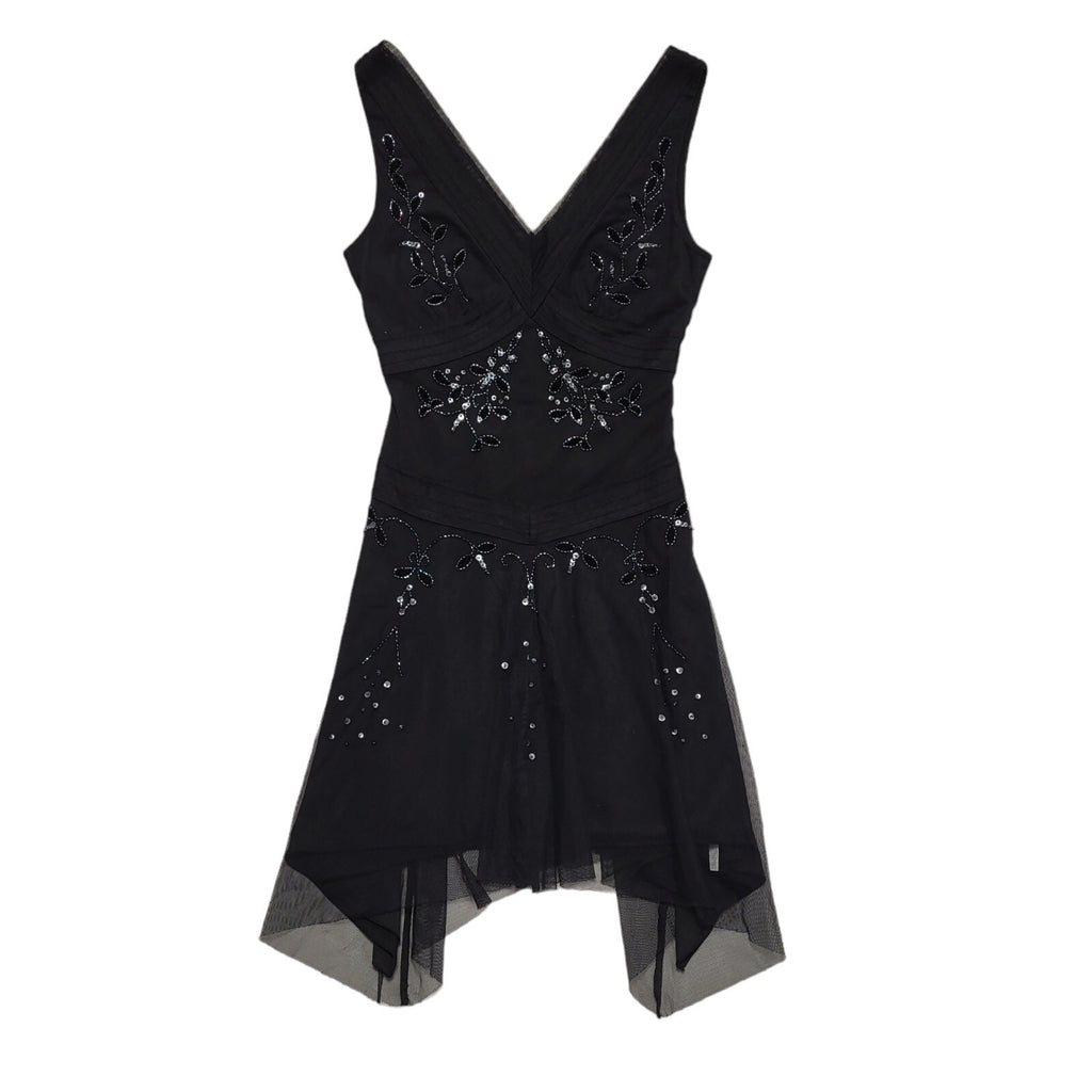 Oasis Vintage 90s Black Sleeveless Dress Uk Women's Size 8 W26