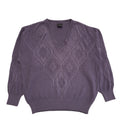 Westbury 80s Vintage Purple V-Neck Jumper Uk Men's Size Large