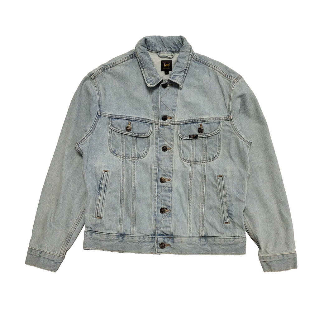 Lee Vintage 90's Light Blue Button Up Collared Denim Jacket Men's UK Size S