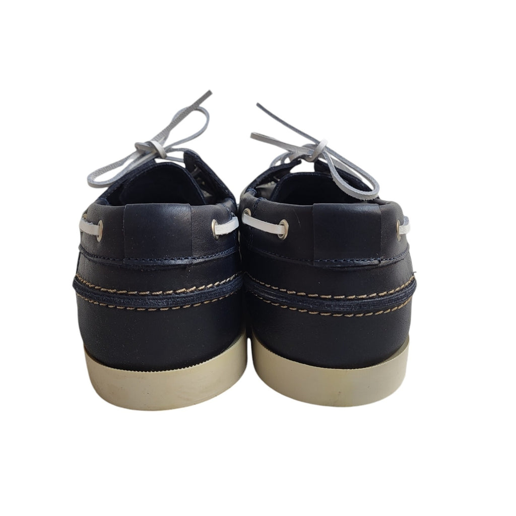 Orland Navy Blue Lace-Up Leather Shoes Uk Men's Size 9.5