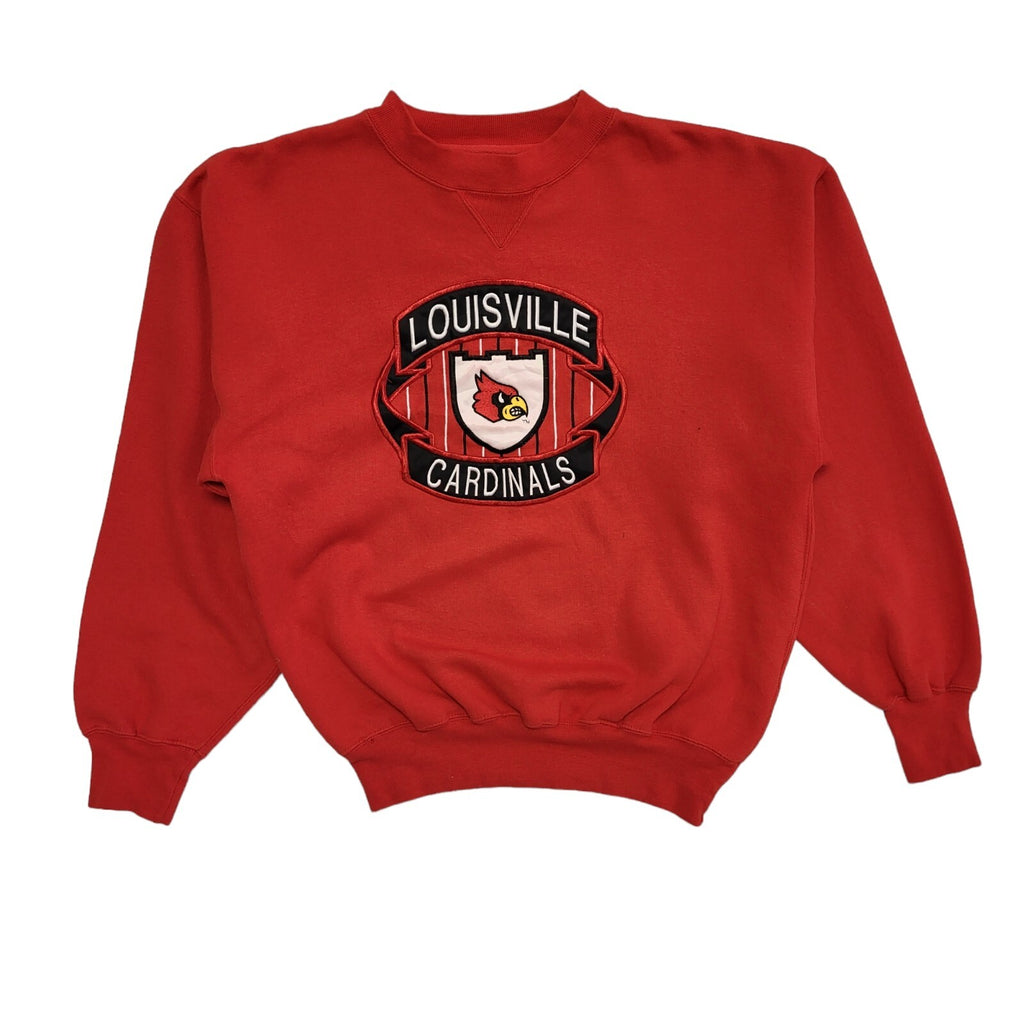 Louisville Cardinals 90's Red Long Sleeve Sweatshirt Womens UK Size M