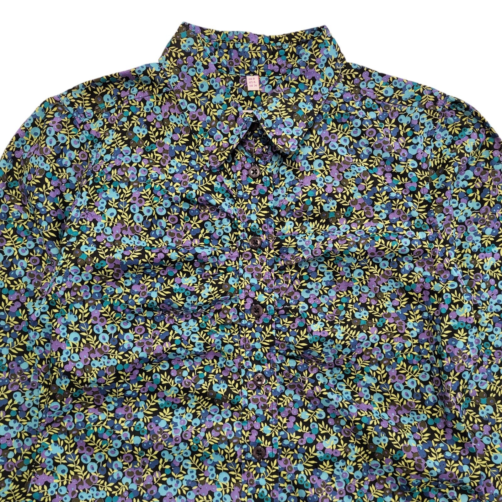 Whistles Vintage 90's Multicoloured Floral Long Sleeve Shirt Womens UK Size 8