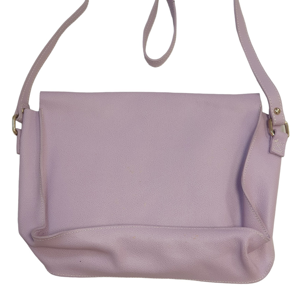 Vera Pelle Italian Leather Pink Satchel Shoulder Bag