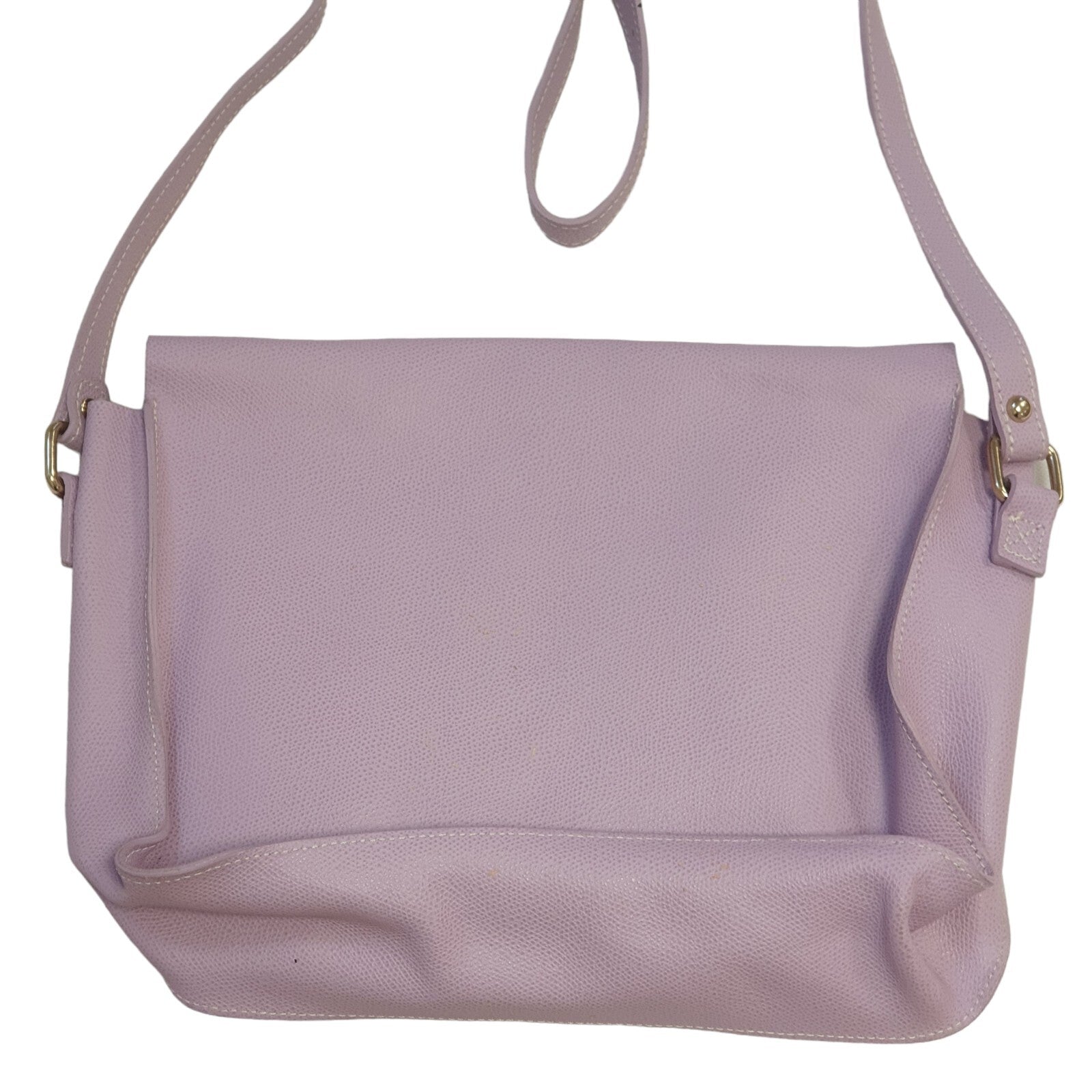 Vera Pelle Italian Leather Pink Satchel Shoulder Bag