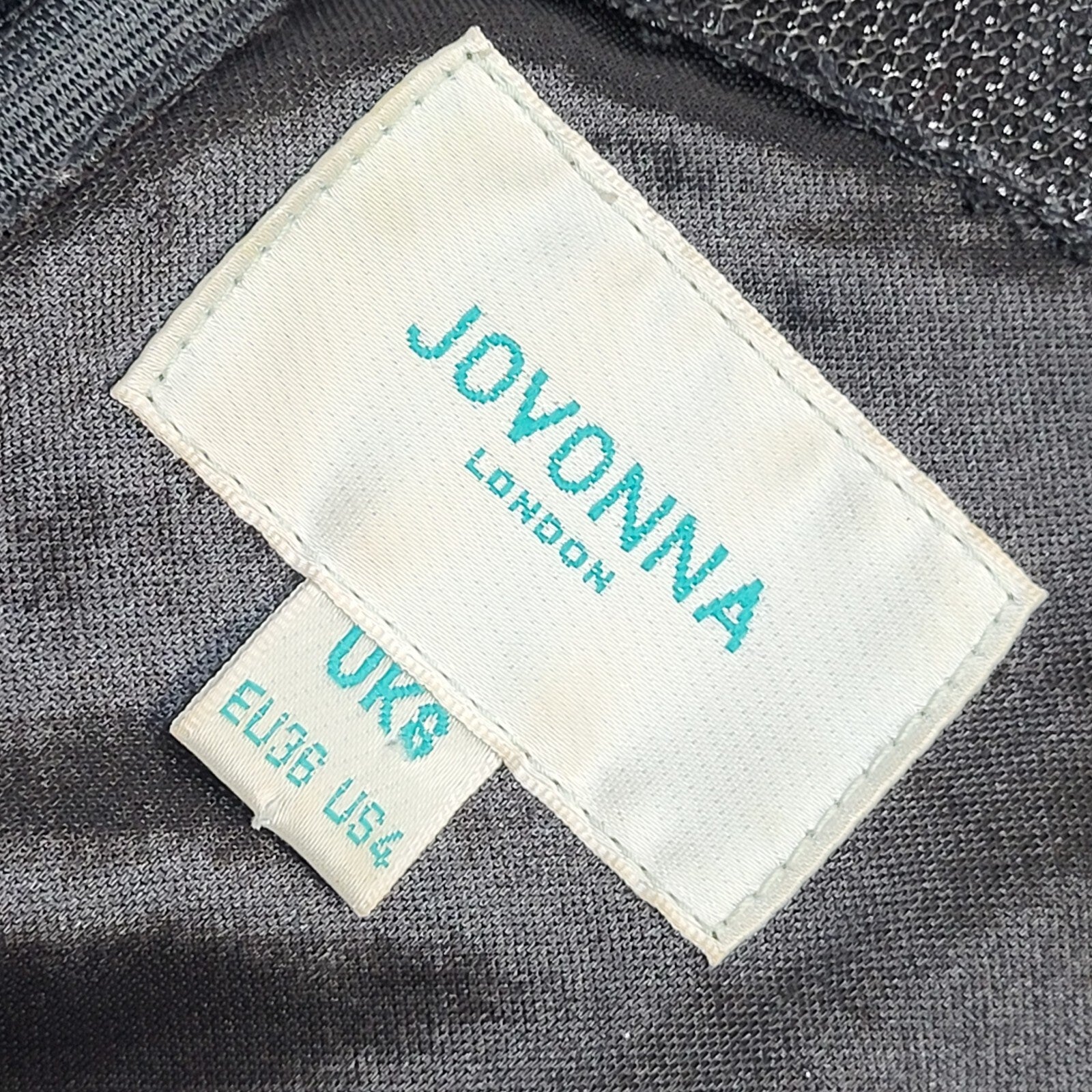 Jovanna Vintage 90s Black Short Sleeve Peplum Top UK Women's Size 8