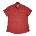 Topman Vintage Y2K Red & White Striped Short Sleeve Snap Button Shirt Mens UK L