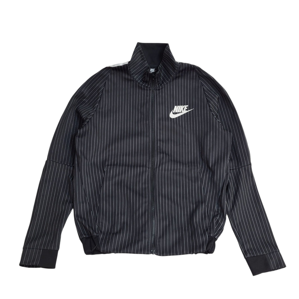 Nike Tracksuit Y2k Black White Pinstriped Tapered Hem Reworked Men's Size M