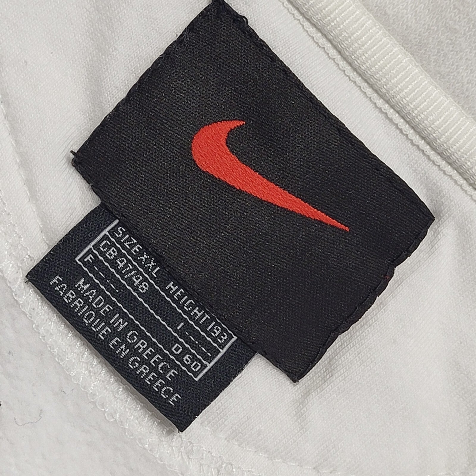 Nike White 90s Vintage 1/4 Zip Active Wear Sports Top Uk Men's Size 2XL