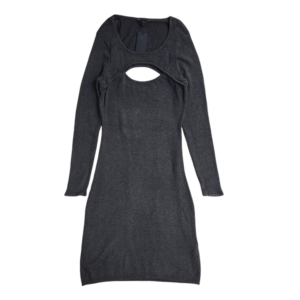 Guess Vintage Y2K Grey Long Sleeve Jumper Dress Women's UK Size L Bnwt