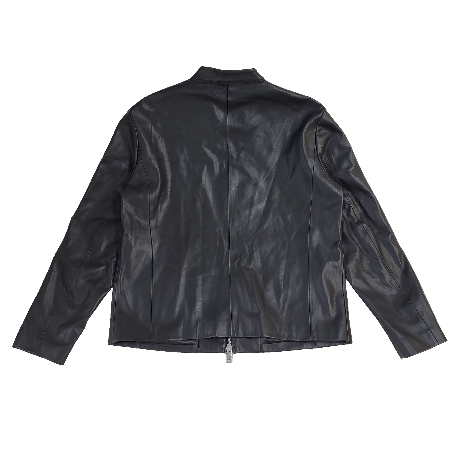 Armani Exchange Black Faux Leather Y2K Jacket UK Men's Size XXL