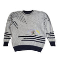 Vintage 90's Grey & Blue Jumper UK Women's Size 16/18