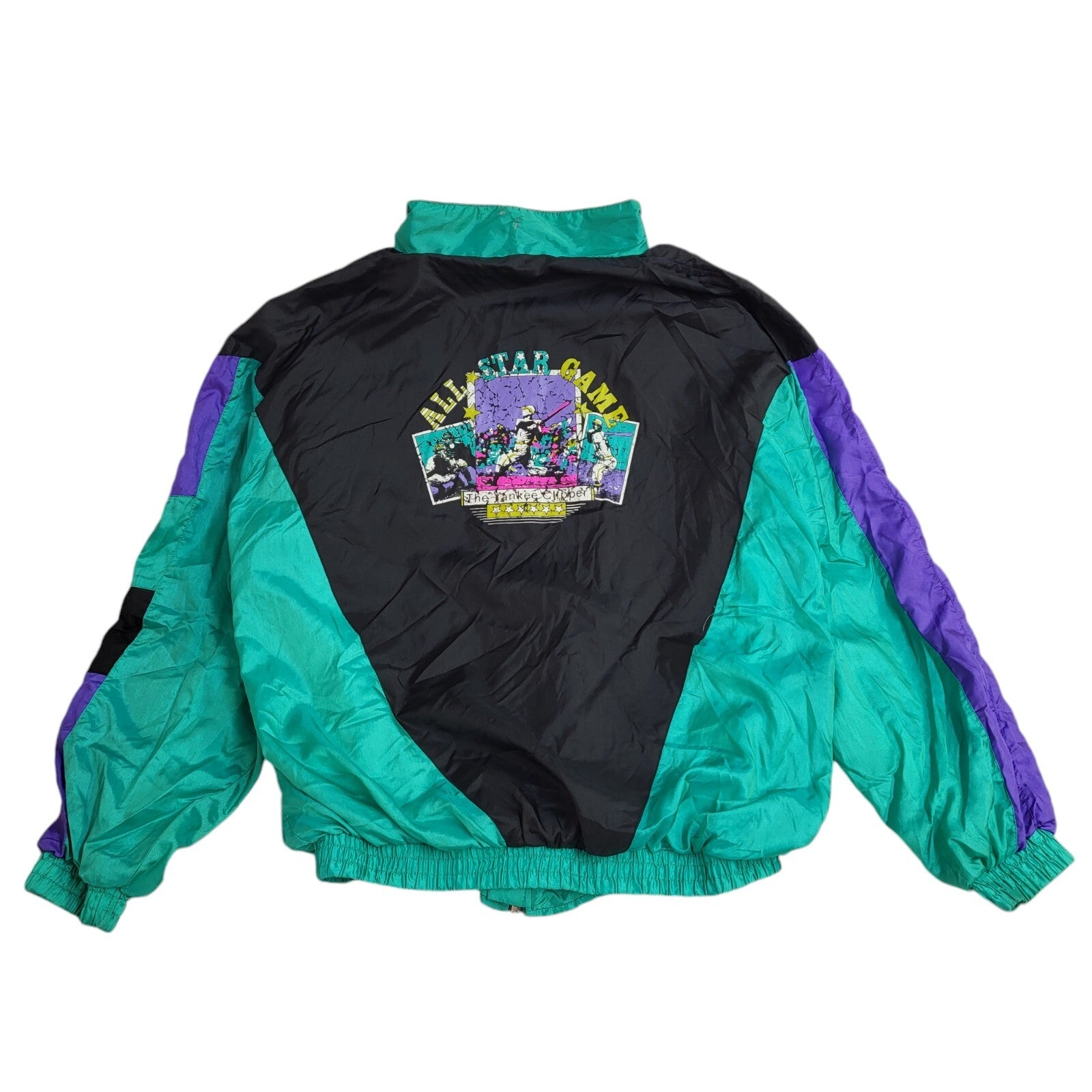 Reebok Green,Purple & Black Vintage 80's Sports Jacket UK Men's Size L