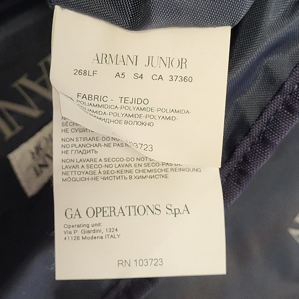 Armani Junior Boys Blue Cross Body Bag 15" x 9"