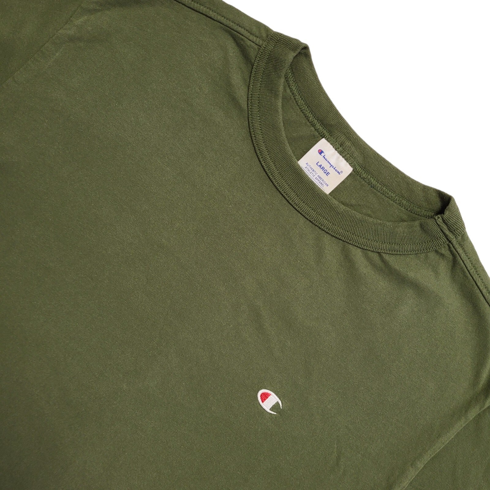 Champion Vintage 90's Green Sports Short Sleeve T-Shirt Mens UK Size L