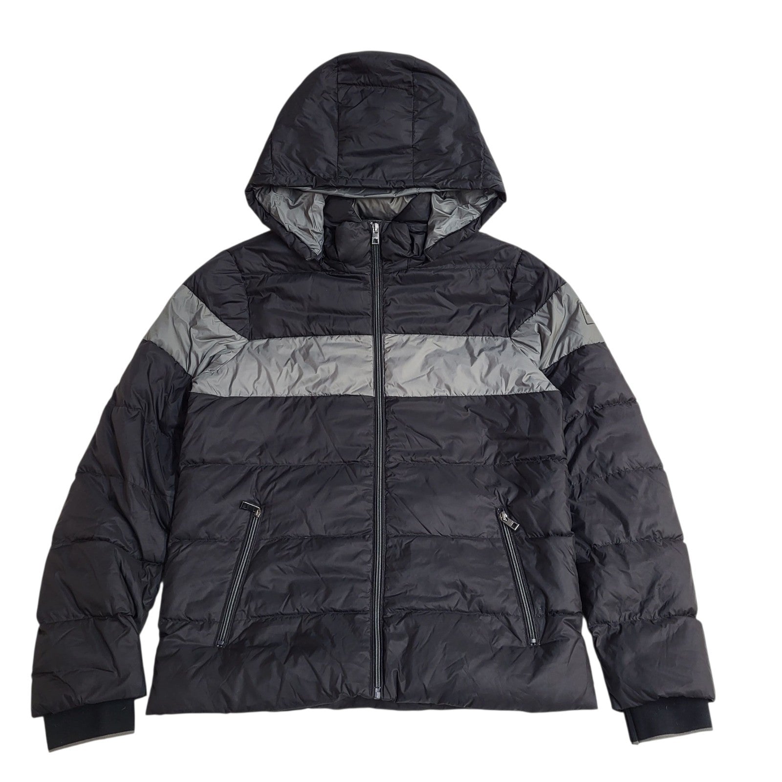 Michael Kors Jacket Black Grey Y2k Hooded UK Men's Size S
