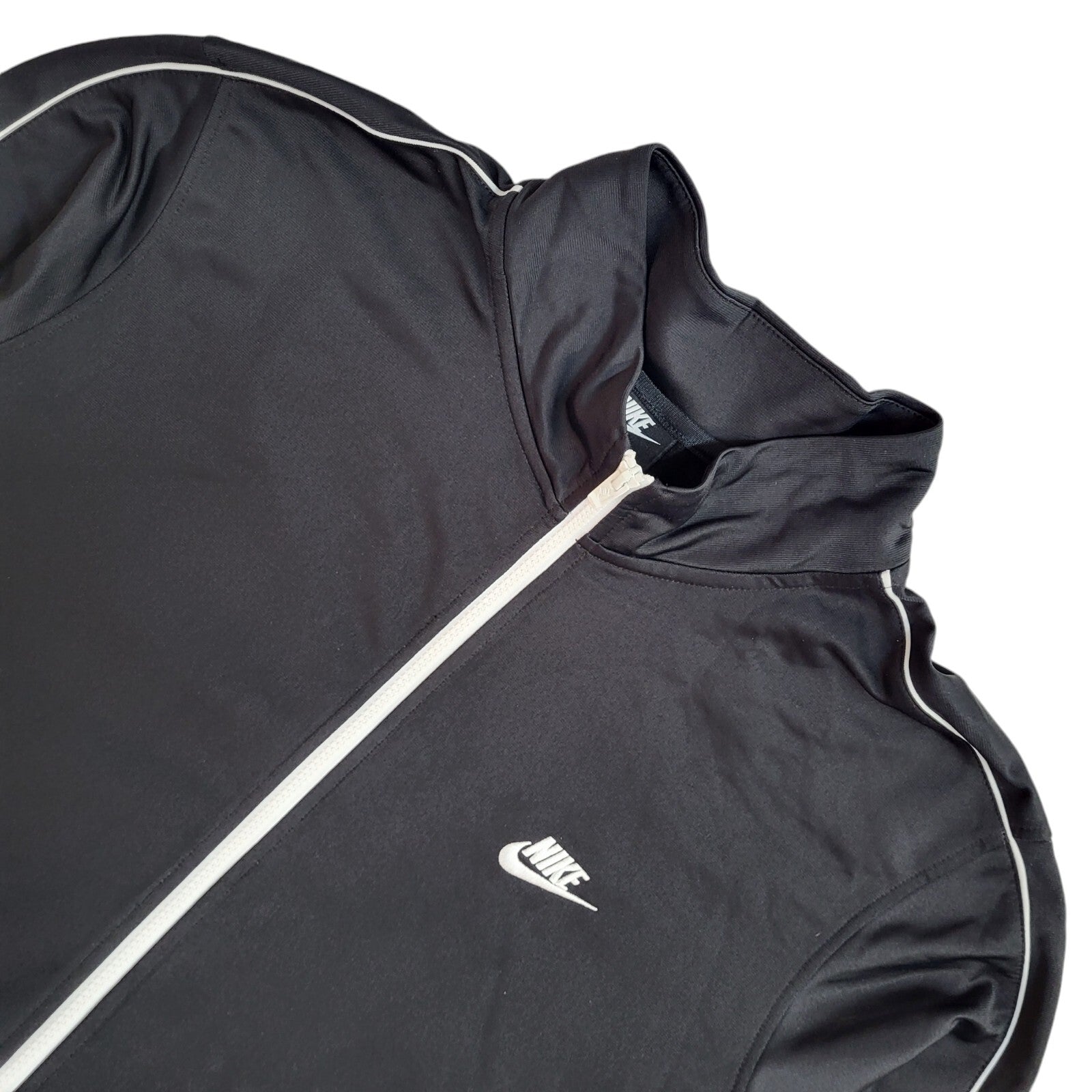 Nike Black Full Zip Sports Modern Tracksuit Top Jacket UK Men's Size XXL