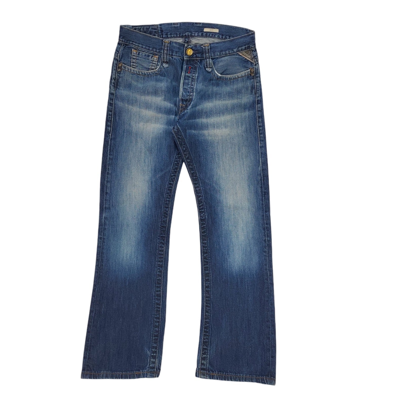 Replay 90s Vintage Blue Straight Denim Jeans Men's Size S W30 L32