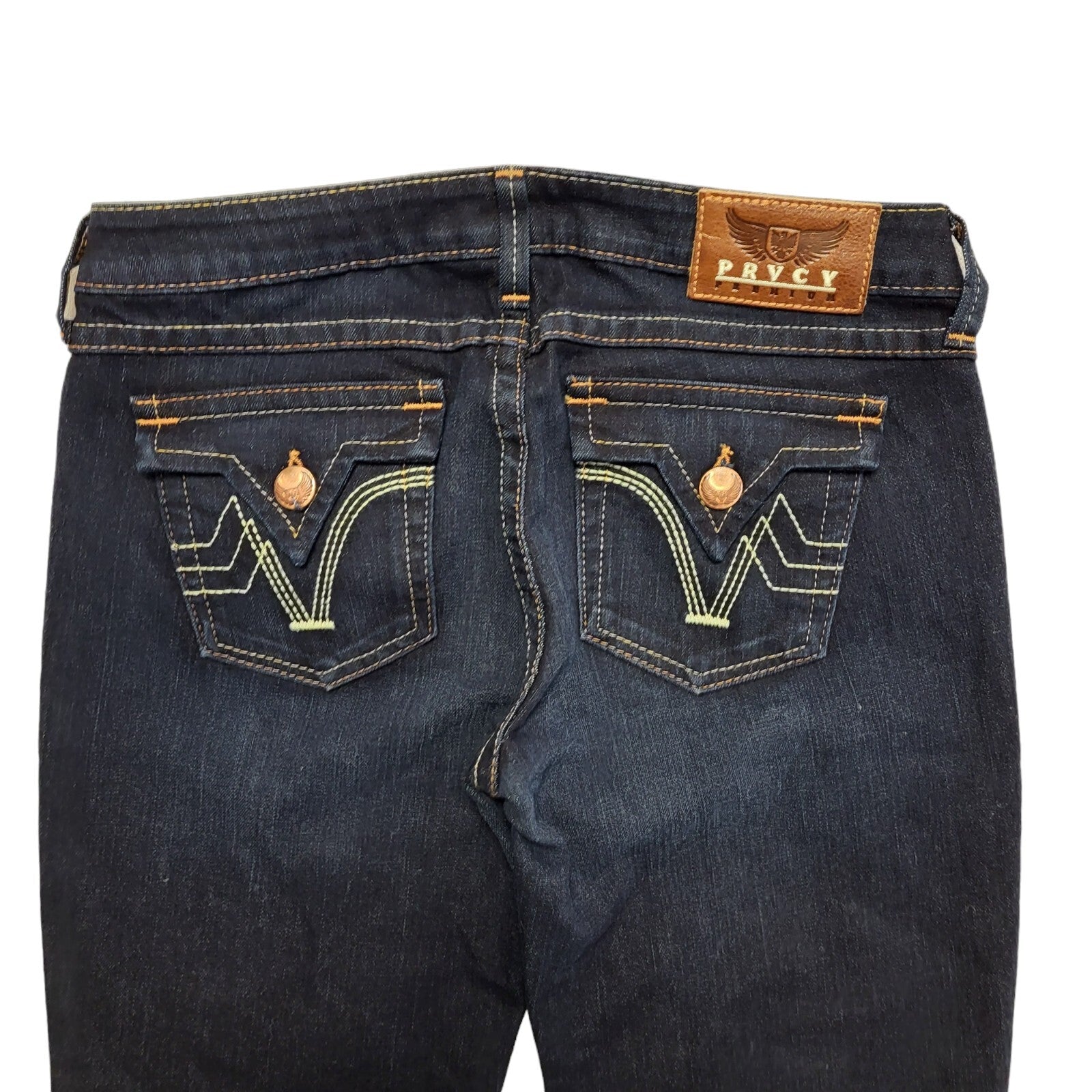 PRVCY Vintage 90s Dark Blue Bootcut Denim Jeans Women's Size 10 W29 L34