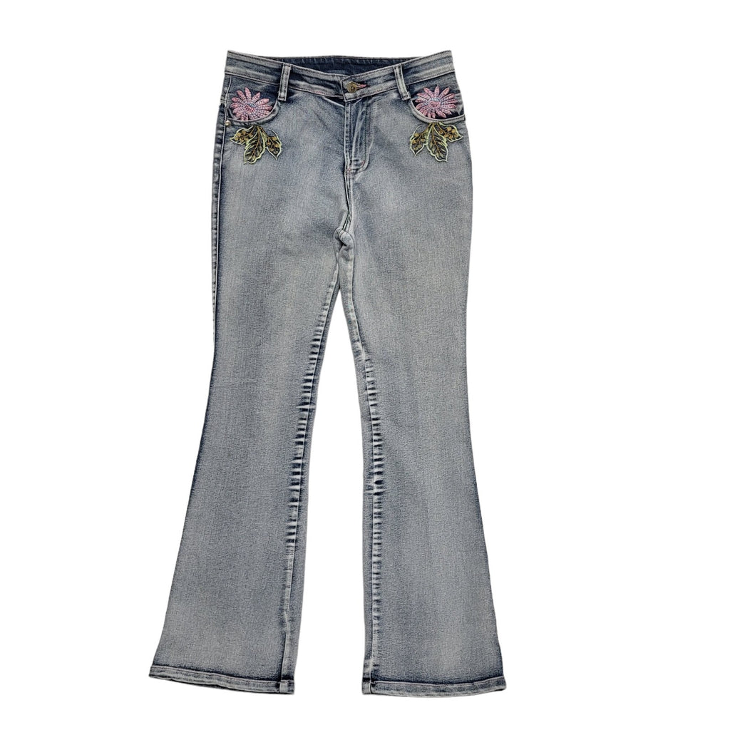 90s Vintage Skinny Bootcut Blue Denim Jeans Women's Size m 10 W29 L29
