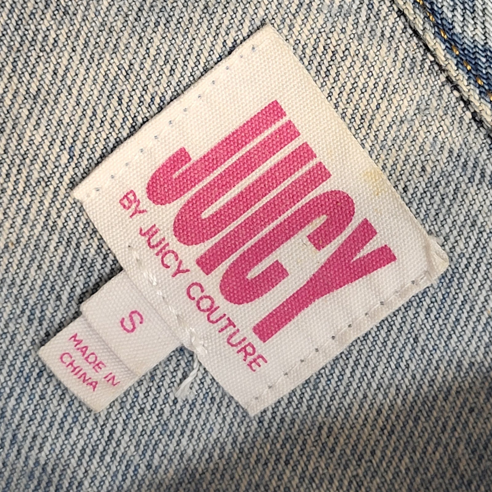 Juicy 90s Vintage Blue Button Denim Gilet Uk Women's Size Small
