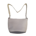 Find Kapoor White Grey Pindo Leather Cross Body Shoulder Bag 11" X 9"
