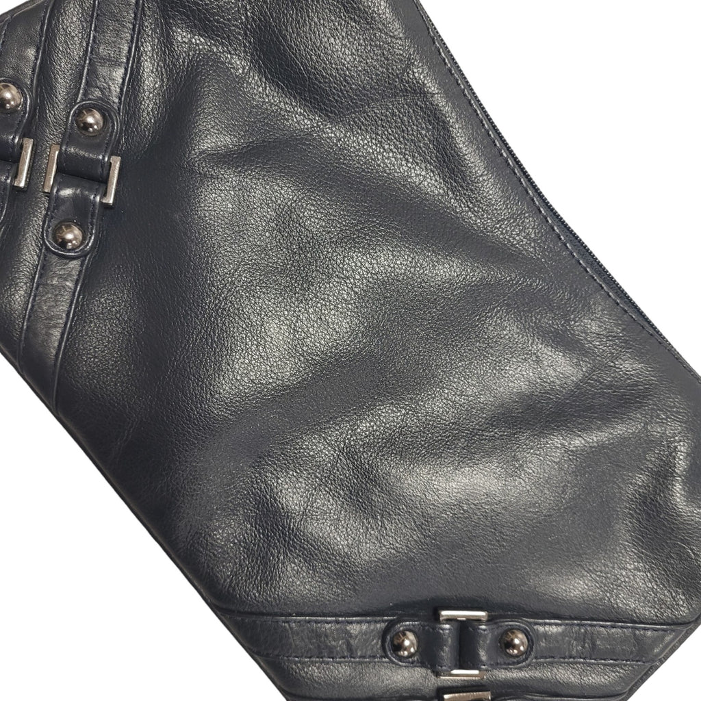 Taurus Black Leather Small Shoulder Bag Uk Women's Size  11.5" x 6.5"