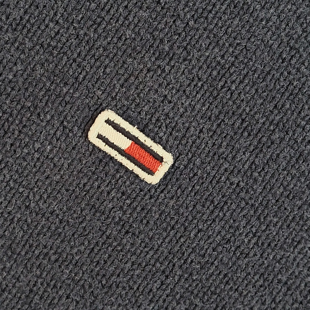 Tommy Hilfiger Navy Blue Y2k Crew Neck Jumper Uk Men's Size Medium
