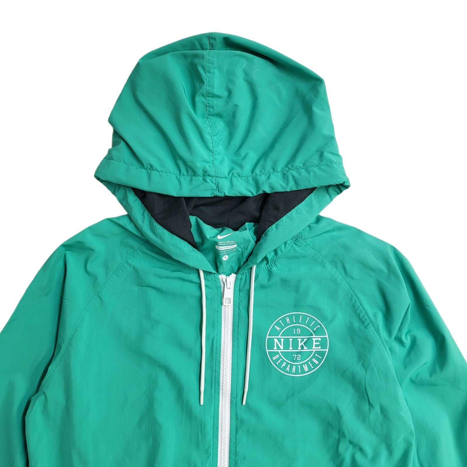 Nike Green Vintage Y2k Hooded Sports Jacket UK Women's Size Small